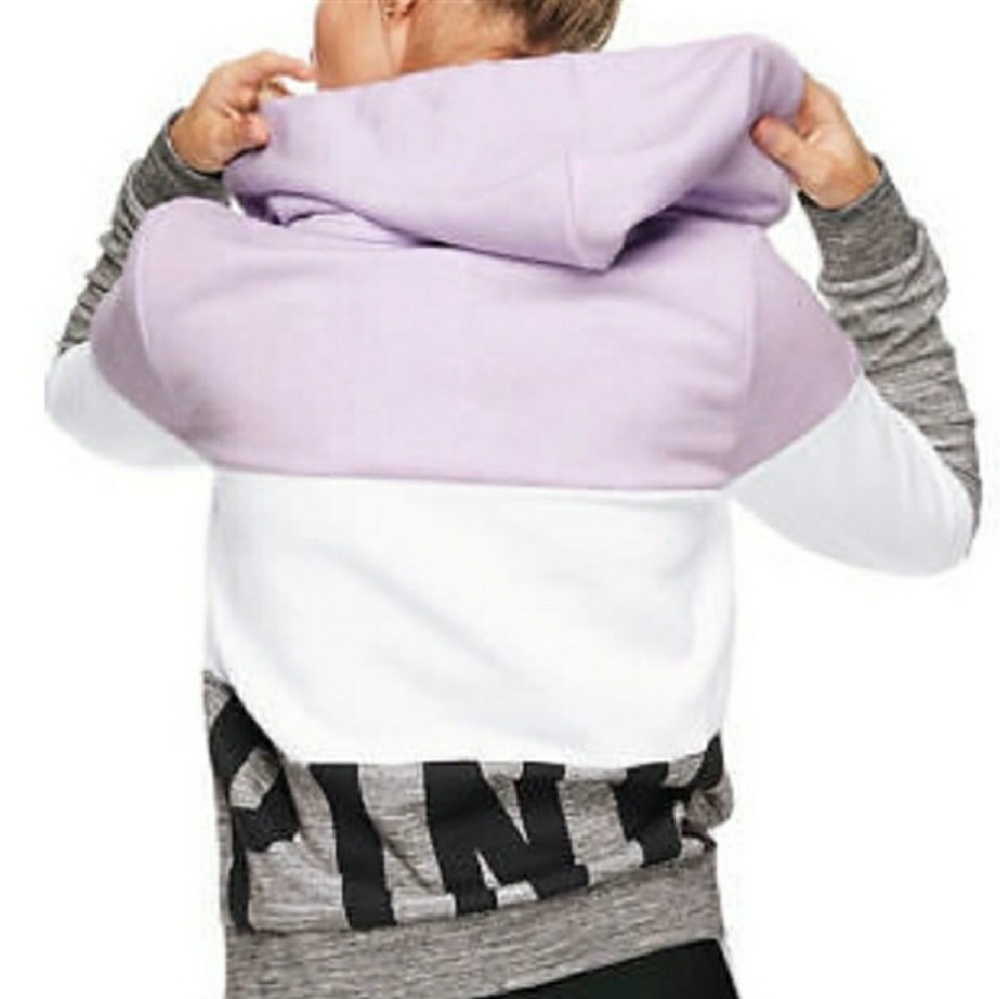 EUC PINK Perfect Full Zip Hoodie Lilac